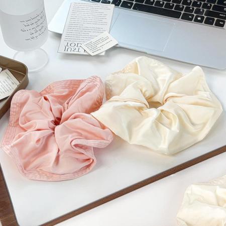 1 chouchou pour femme en fibre synthétique de couleur unie