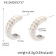 F422-Boucles d'oreilles en acier émaillé blanc Image4