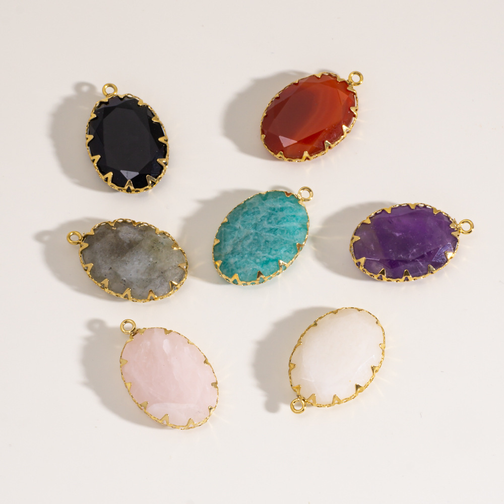 Pendentif Romantique Simple Et Irrégulier En Pierres Naturelles Pour Femme, 1 Pièce h5Image3