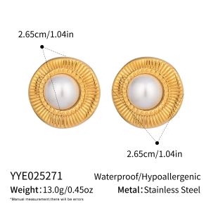 1 Paire De Boucles D'Oreilles Puces Élégantes En Acier Inoxydable Imperméables Pour Femme, Collection Romantique h5 