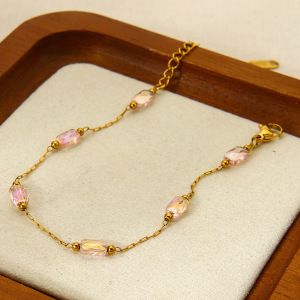 Bracelet Chaîne Élégant Et Luxueux En Acier Inoxydable Étanche Pour Femme (1 Pièce) h5 Image4