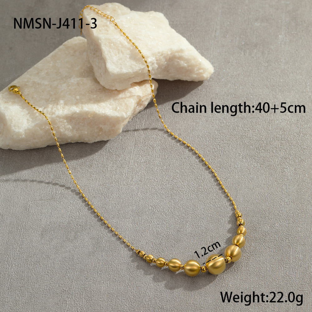 Collier Pendentif Géométrique En Acier Inoxydable Étanche Couleur Or (1 Pièce) 