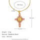 Croix de diamant Notre-Dame-Or-Diamant rose Image2