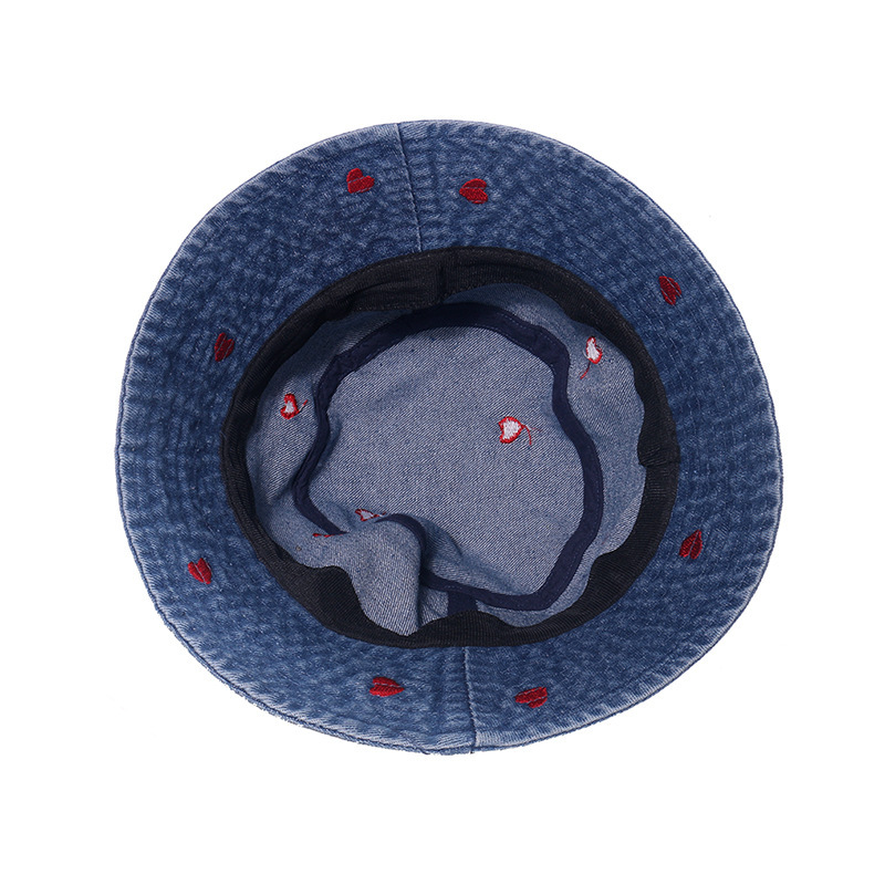1 Chapeau Simple En Coton Pour Femme, Motif Cœur Mignon h5Image5