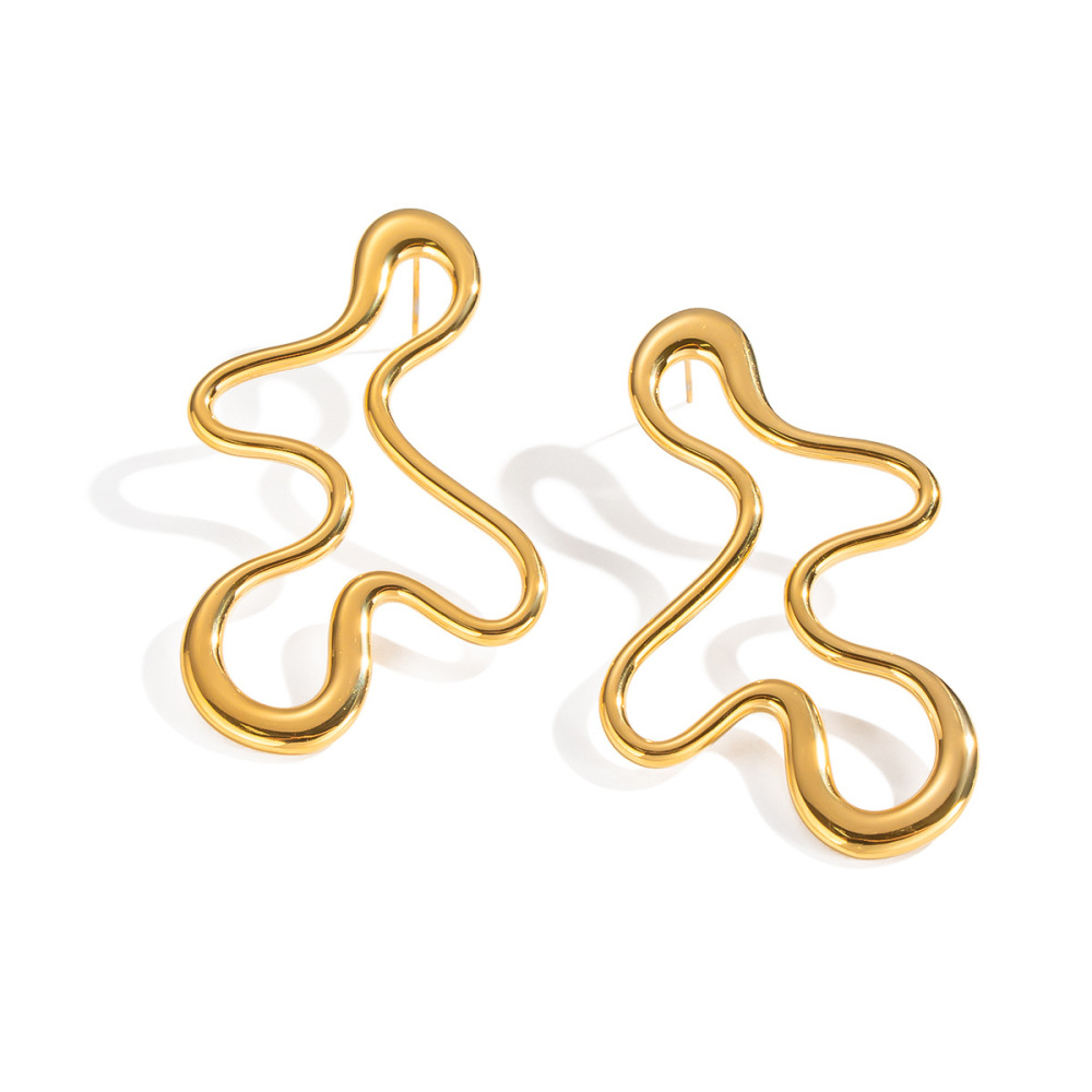 1 Paire De Boucles D'Oreilles Puces Décontractées En Acier Inoxydable Imperméable Pour Femme h5Image5