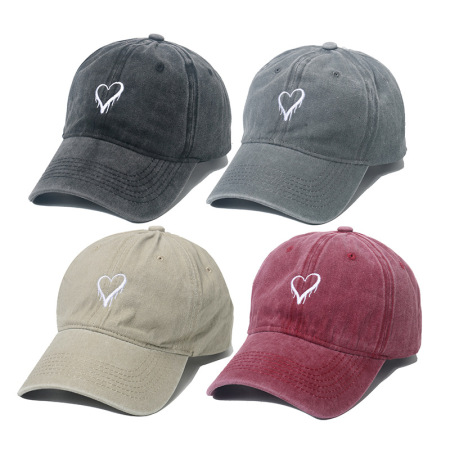 Chapeaux pour femmes en coton, série Simple, motif cœur simple, 1 pièce