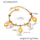 E671-Bracelet multi-accessoires DIY doré 15+4 cm 