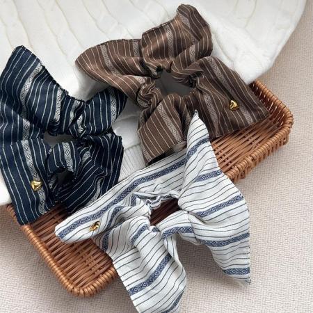 1 chouchou classique en toile pour femme 2