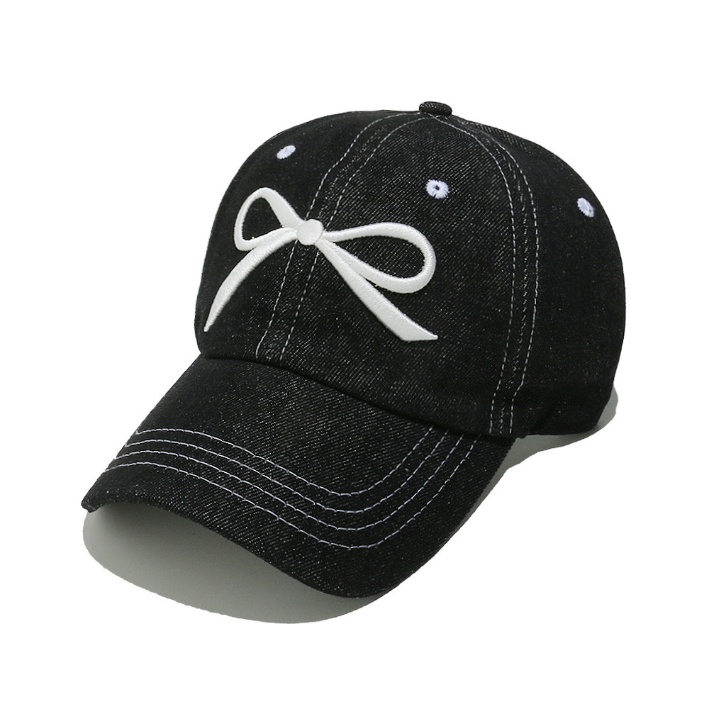 Chapeaux Pour Femmes En Coton Avec Nœud Papillon Décontracté, Série Simple, 1 Pièce