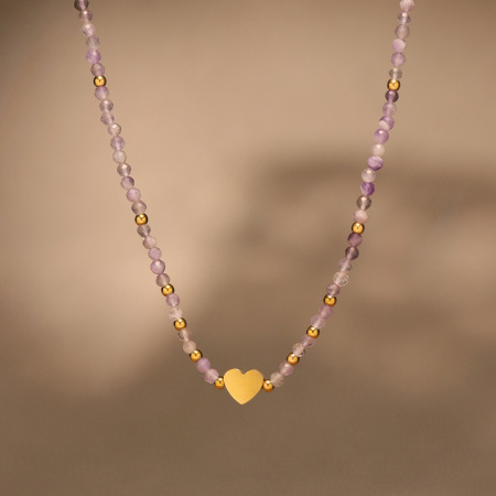 Collier de perles pour femme, 1 pièce, en acier inoxydable imperméable, couleur or 2
