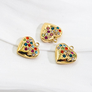 Pendentif Femme Luxueux Et Classique En Forme De Cœur, En Acier Inoxydable Étanche (1 Pièce) h5 Image3