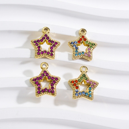 Pendentif femme luxueux et classique en acier inoxydable étanche, motif étoile (1 pièce)