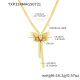 TXP324-Collier à pampilles papillon doré 55+5 cm 