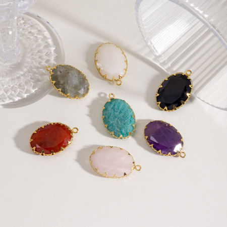 Pendentif romantique simple et irrégulier en pierres naturelles pour femme, 1 pièce