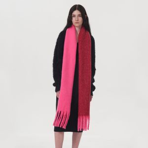 1 Écharpe D'Hiver Simple En Polyester De Couleurs Mélangées Pour Femme h5 Image4