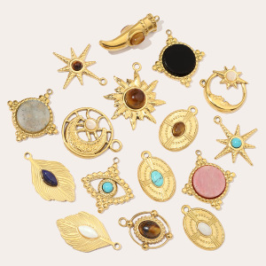 Pendentif Luxueux En Pierres Naturelles Pour Femme, 1 Pièce h5 Image4
