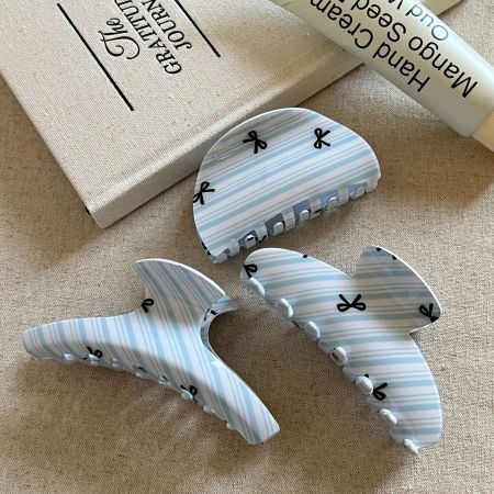 1 paire de pinces à cheveux pour femmes en acétate, série Simple, nœud doux