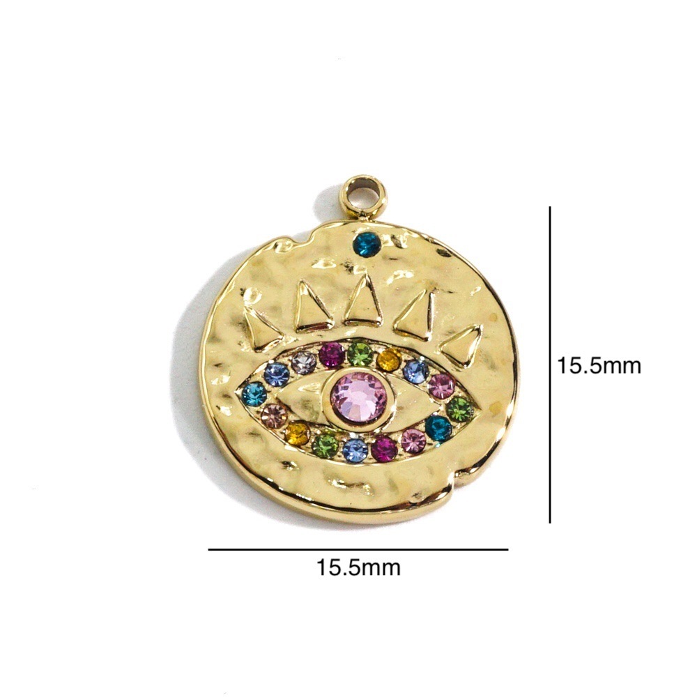 Pendentif Œil Du Diable Luxueux À Faire Soi-Même, En Acier Inoxydable Étanche, Pour Femme (1 Pièce) 