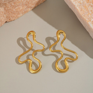 1 Paire De Boucles D'Oreilles Puces Décontractées En Acier Inoxydable Imperméable Pour Femme h5 Image3