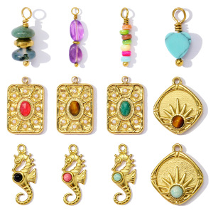 Pendentif Rectangulaire Quotidien En Pierres Naturelles Pour Femme, 1 Pièce h5 Image5