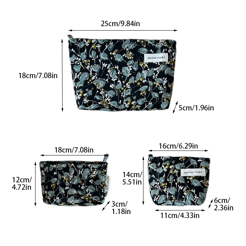 Trousse De Maquillage Élégante En Polyester Pour Femme, Série Romantique, 1 Pièce h5Image5