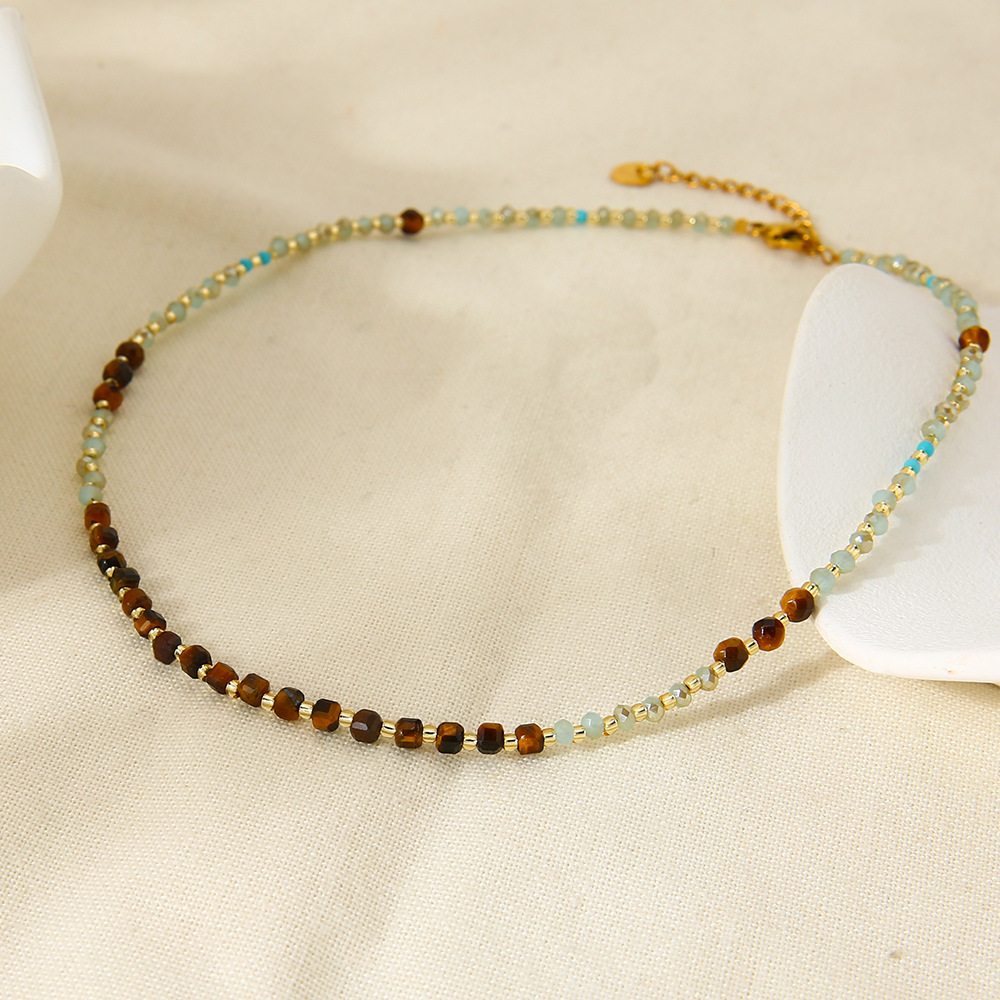 Collier De Perles En Pierres Naturelles Classiques 1 Pièce Image3