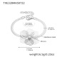 TXE328-Bracelet Fleur Acier Zircon 15+5cm Image4