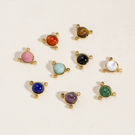 Pendentif simple rétro irrégulier en pierres naturelles pour femme, 1 pièce 2