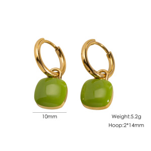 1 Paire De Boucles D'Oreilles Créoles Élégantes Et Imperméables En Acier Inoxydable Uni De La Collection Simple Series Pour Femmes h5 