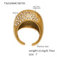 TXA326 - Bague en oxyde de zirconium blanc doré - Taille 7 Image4