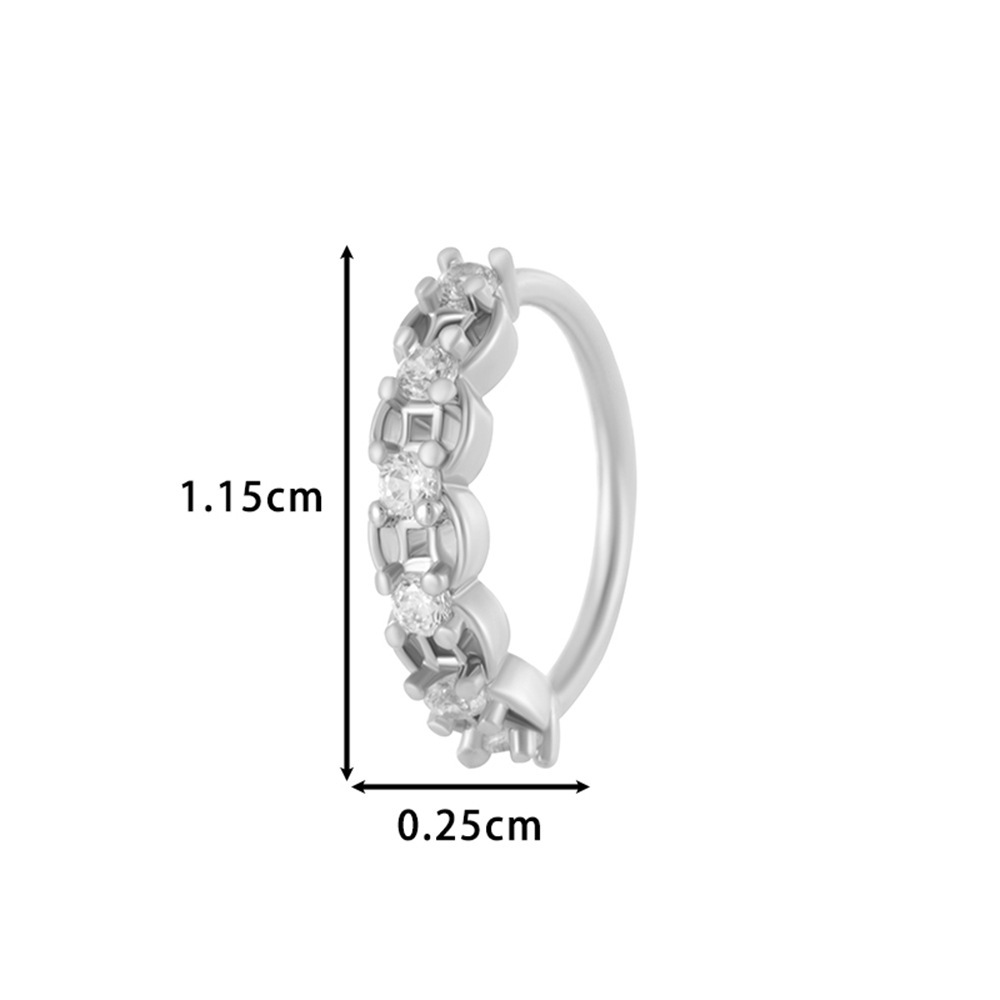 1 Anneau De Nez Papillon En Cuivre Doré Et Zircon h5Image2