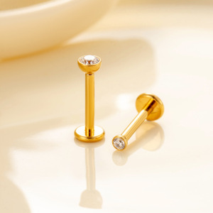 Boucle D'Oreille Piercing Couleur Or En Alliage De Titane 1 Pièce h5 Image5