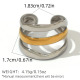 Couleur or et argent/Taille unique/Bague monobloc Image3