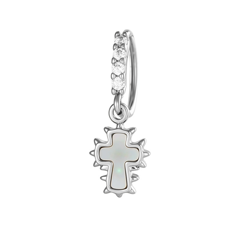 1 Anneau De Nez En Cuivre Et Zircon Croisé 