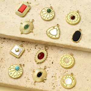 Pendentif Simple En Pierres Naturelles Pour Femme, 1 Pièce h5 Image4