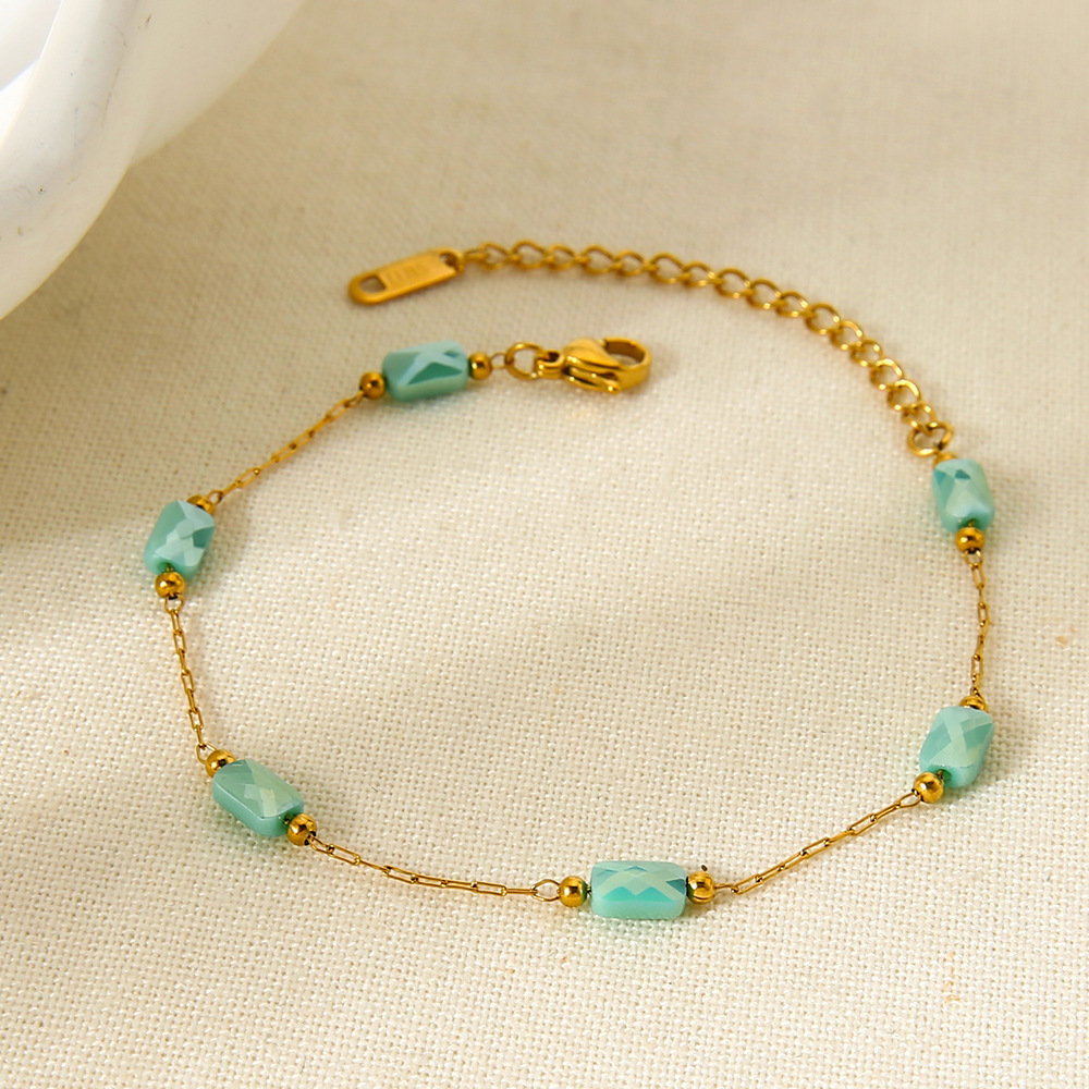 Bracelet Chaîne Élégant Et Luxueux En Acier Inoxydable Étanche Pour Femme (1 Pièce) Image3