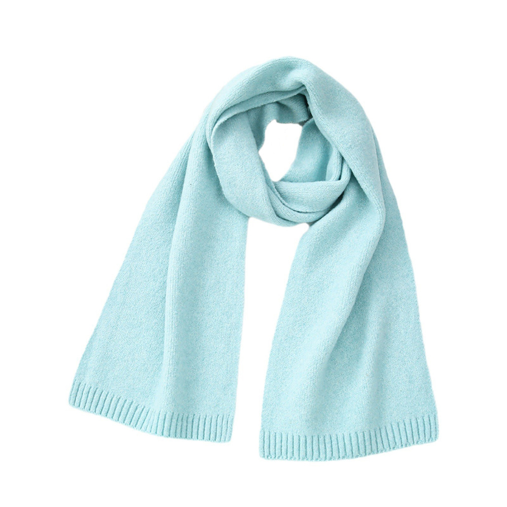 Écharpe D'Hiver Décontractée En Polyester De Couleur Unie Pour Femme, 1 Pièce 
