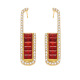 F403-Boucles d'oreilles en zircon rouge Image2