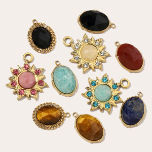 Pendentif Ovale Classique Pour Femme En Pierres Naturelles, 1 Pièce h5 Image5