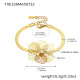 TXE328-Bracelet Fleur Dorée Zircon 15+5cm Image3
