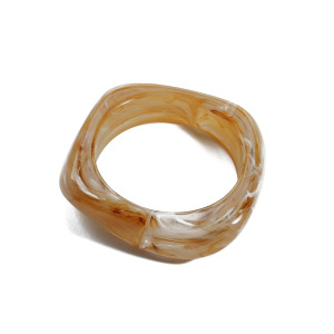 Bracelets Pour Femmes En Acrylique, Forme Irrégulière Rétro, Couleur Dégradée, Collection Simple h5