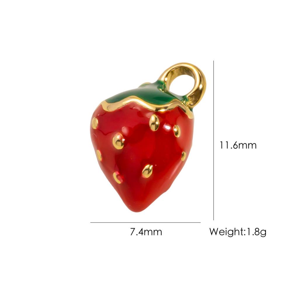 Pendentif Diy En Acier Inoxydable Étanche, Série Fruits Mignons 3D