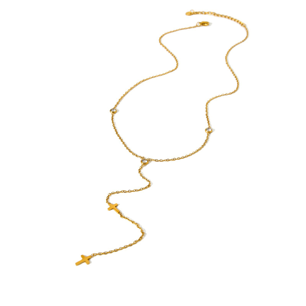 Collier Pendentif Femme Simple, Classique Et Étanche En Acier Inoxydable (1 Pièce) Image2