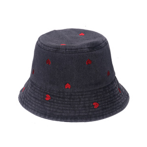 1 Chapeau Simple En Coton Pour Femme, Motif Cœur Mignon h5