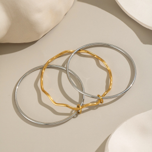 Bracelet Simple Pour Femme, 1 Pièce, Mélange De Couleurs Or Et Argent, Série Quotidienne h5 Image3