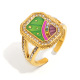 Bague ouverte goutte d'huile - Or - 3 Image3