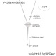 P1291-Collier Love Zircon Acier 72 cm Image2