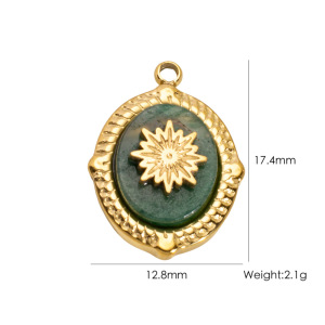 Pendentifs Rétro Irréguliers En Pierre Naturelle Pour Femme, 1 Pièce h5 
