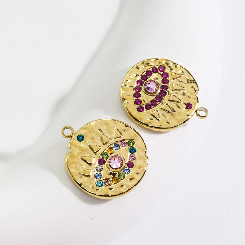 Pendentif Œil Du Diable Luxueux À Faire Soi-Même, En Acier Inoxydable Étanche, Pour Femme (1 Pièce) Image3
