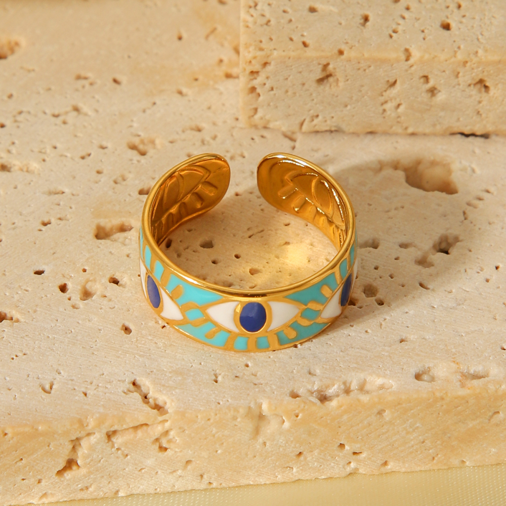 Bague Simple Et Élégante Pour Tous Les Jours, En Acier Inoxydable De Couleur Or, Étanche, Multicolore. Image7
